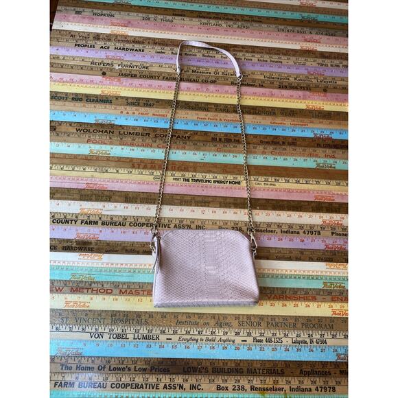 Madison West Small Pink Zip Up Leather Shoulder Chain Bag Gold Hardware - Picture 3 of 11